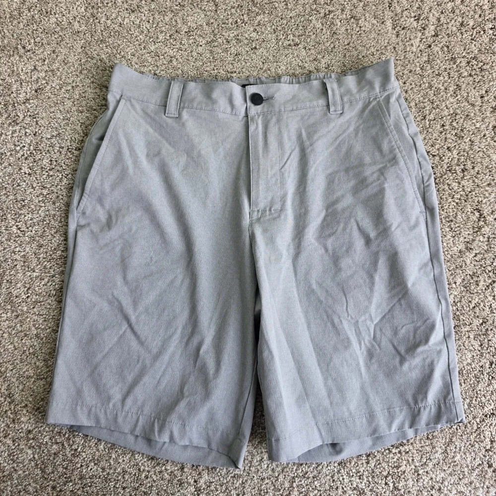 Banana Republic Performance Shorts Mens 32 Gray Stretch Golf Casual Tech Adult